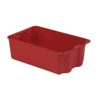 Polylewton Stack-N-Nest&reg; Containers, 7.9" x 24" x 14.1", Red Planification Entrepots Molloy