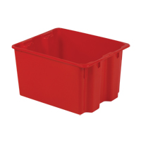 Polylewton Stack-N-Nest&reg; Containers, 12" x 21" x 17", Red Planification Entrepots Molloy