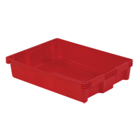 Polylewton Stack-N-Nest&reg; Containers, 6.1" x 29.6" x 22.4", Red Planification Entrepots Molloy