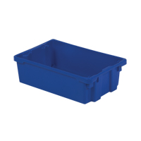 Polylewton Stack-N-Nest&reg; Containers, 6.2" x 20.1" x 13", Blue Planification Entrepots Molloy