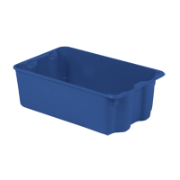 Polylewton Stack-N-Nest&reg; Containers, 7.9" x 24" x 14.1", Blue Planification Entrepots Molloy