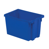 Polylewton Stack-N-Nest&reg; Containers, 12.1" x 19.4" x 12.9", Blue Planification Entrepots Molloy