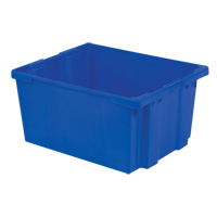 Polylewton Stack-N-Nest&reg; Containers, 15.1" x 30.1" x 24", Blue Planification Entrepots Molloy