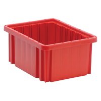 Contenants Divider Box, Plastique, 10,9" la x 8,3" p x 5" h, Rouge Planification Entrepots Molloy