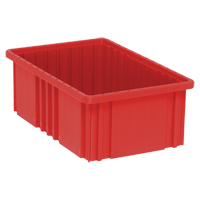 Contenants Divider Box, Plastique, 16,5" la x 10,9" p x 6" h, Rouge Planification Entrepots Molloy