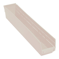 Bac pour &eacute;tag&egrave;re &eacute;conomique, 4-1/8" la, 4" h x 23-5/8" p, Ivoire Planification Entrepots Molloy
