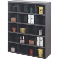 Storage Bin Cabinets, Steel, 20 Drawers, 33-3/4" x 12" x 42", Grey Planification Entrepots Molloy