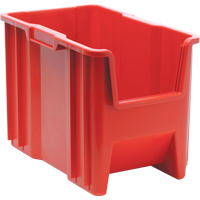 Giant Stacking Containers, 10.875" W x 17.5" D x 12.5" H, Red Planification Entrepots Molloy