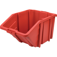 Bac g&eacute;ant en plastique, 15-1/2" la x 13" H x 25" p, Rouge, Capacit&eacute; 200 lb Planification Entrepots Molloy