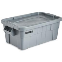 Bac de stockage Brute avec couvercle, 27,88” p x 16,5” la x 10,7" h, Capacit&eacute; 112 lb, Gris Planification Entrepots Molloy