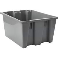 Stack & Nest Palletote Box, 10" x 15.5" x 19.5", Grey Planification Entrepots Molloy
