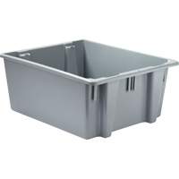 Stack & Nest Palletote Box, 10" x 19.5" x 23.5", Grey Planification Entrepots Molloy