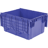 Contenants de distribution Flipak en plastique poly&eacute;thyl&egrave;ne (PE), 27,9" x 20,9" x 15,2", Bleu Planification Entrepots Molloy