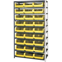 Shelving Unit with Stacking Bins, Steel, Magnum Bin, 650 lbs. Capacity, 42" W x 76" H Planification Entrepots Molloy