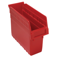 Store-Max Shelf Bins, 4-3/8" W x 8" H x 11-5/8" D, Red, 44 lbs. Capacity Planification Entrepots Molloy