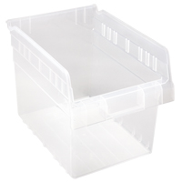 Store-Max Shelf Bins, 8-3/8" W x 8" H x 11-5/8" D, Clear, 44 lbs. Capacity Planification Entrepots Molloy