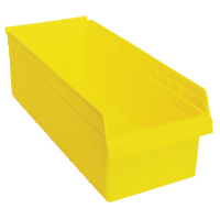 Store-Max Shelf Bins, 11-1/8" W x 8" H x 23-5/8" D, Yellow, 68 lbs. Capacity Planification Entrepots Molloy