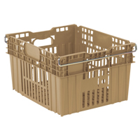 Contenant en plastique empilable Stack-N-Nest pour l'agriculture, 20" x 24" x 13,4", Beige Planification Entrepots Molloy