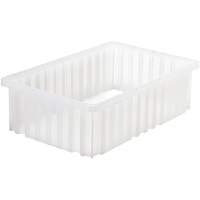 Contenant Divider Box, Plastique, 16,5" la x 10,875" p x 5" h, Gris Planification Entrepots Molloy