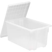 Heavy-Duty Stack & Nest Tote, 15" x 19.5" x 29.5", Clear Planification Entrepots Molloy