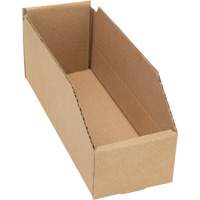 Deep Corrugated Parts Bins, 3-3/4" W x 11-1/4" D x 4-1/2" H, Beige Planification Entrepots Molloy