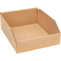 Deep Corrugated Parts Bins, 9-3/4" W x 11-1/4" D x 4-1/2" H, Beige Planification Entrepots Molloy