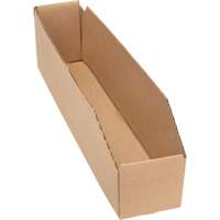 Deep Corrugated Parts Bins, 1-7/8" W x 17-1/8" D x 4-1/2" H, Beige Planification Entrepots Molloy