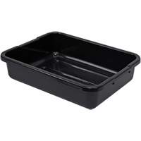 Bac d'entreposage tout usage &agrave; fond rainur&eacute;, 5" ha x 15" p x 21" lo, Plastique, Noir Planification Entrepots Molloy