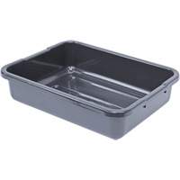Bac d'entreposage tout usage &agrave; fond rainur&eacute;, 5" ha x 15" p x 21" lo, Plastique, Gris Planification Entrepots Molloy