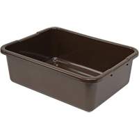 All-Purpose Ribbed-Bottom Storage Tub, 7" H x 15" D x 21" L, Plastic, Brown Planification Entrepots Molloy