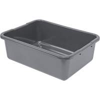 All-Purpose Ribbed-Bottom Storage Tub, 7" H x 15" D x 21" L, Plastic, Grey Planification Entrepots Molloy