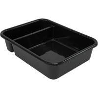 All-Purpose Compartmentalized Storage Tub, 7" H x 15" D x 20" L, Plastic, Black Planification Entrepots Molloy