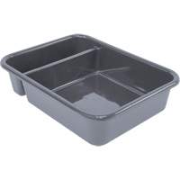 All-Purpose Compartmentalized Storage Tub, 5" H x 15" D x 20" L, Plastic, Grey Planification Entrepots Molloy