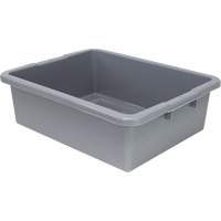 All-Purpose Ribbed-Bottom Storage Tub, 7" H x 17" D x 22" L, Plastic, Grey Planification Entrepots Molloy