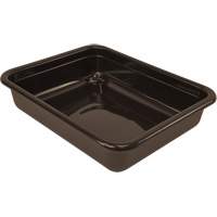 All-Purpose Flat-Bottom Storage Tub, 5" H x 15" D x 20" L, Plastic, Brown Planification Entrepots Molloy