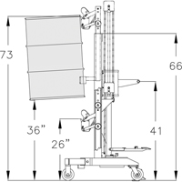 Manipulateur ergonomique de baril à portée élevé, DM-100-HR, 30 - 85 gal. US (25 - 70 gal. imp.) DC597 | Planification Entrepots Molloy