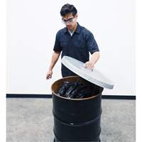 Couvercle pour baril ouvert en acier galvanis&eacute; Planification Entrepots Molloy