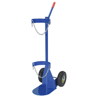 Chariot pour bouteille de gaz, Roues Pneumatique, Base de 12" la x 15-1/2" lo, 500 lb Planification Entrepots Molloy