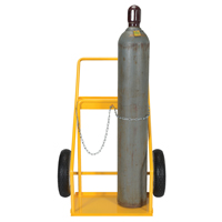 Chariot pour bouteille de gaz, Roues Caoutchouc, Base de 22" la x 14-1/8" lo, 250 lb Planification Entrepots Molloy