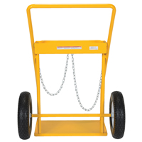 Chariot pour bouteille de gaz, Roues Caoutchouc, Base de 22" la x 14-1/8" lo, 250 lb Planification Entrepots Molloy