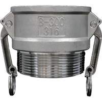 Cam & Groove Coupling, Stainless Steel, Type B, 3/4", Male NPT, 250 PSI Planification Entrepots Molloy