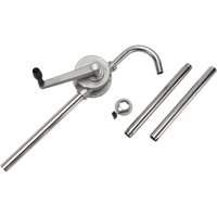 Pompe rotative pour baril, Acier inoxydable, Pour capacit&eacute; 55 gal., 12 oz/course Planification Entrepots Molloy