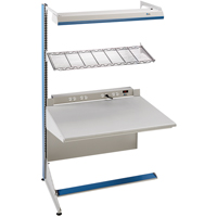 Arlink Preconfigured Workstation, 36" W x 28" D x 84" H, Single Sided Add-On Planification Entrepots Molloy
