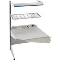 Arlink Preconfigured Workstation, 36" W x 28" D x 84" H, Single Sided Corner Add-On Planification Entrepots Molloy