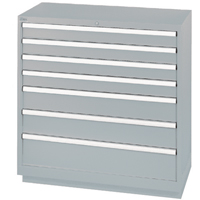 Armoires de rangement avec tiroirs, 7 tiroirs, 40-1/4" la x 22-1/2" p x 41-3/4" h, Gris Planification Entrepots Molloy