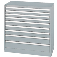 Armoires de rangement avec tiroirs, 9 tiroirs, 40-1/4" la x 22-1/2" p x 41-3/4" h, Gris Planification Entrepots Molloy