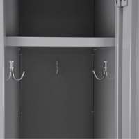 Casiers Clean Line, 3 niveaux, Bloc de 4, 48" x 18" x 78", Acier, Gris, Rivet (assembl&eacute;) Planification Entrepots Molloy