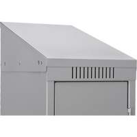 Clean Line Lockers, 2 -tier, Bank of 4, 48" x 18" x 82", Steel, Charcoal, Rivet (Assembled) Planification Entrepots Molloy