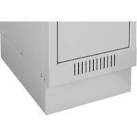 Clean Line Lockers, 2 -tier, Bank of 4, 48" x 18" x 76", Steel, Charcoal, Rivet (Assembled) Planification Entrepots Molloy