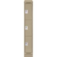 Casiers Clean Line, 3 niveaux, 12" x 18" x 82", Acier, Beige, Rivet (assembl&eacute;) Planification Entrepots Molloy